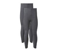 Heatwave® - Pack de 2 pantalones térmicos para hombre, ropa interior cálida, ropa interior, S, M, L, XL, XXL, gris oscuro, M