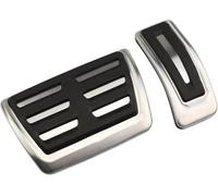 HEAU Aluminio Cubierta Pedal para Audi A1, Antideslizante Pedal Pad, Acelerador y Freno Pedales, Reposapiés Pedal Cap, Fundas para Pedales,AT-2pcs