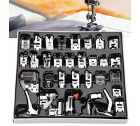 Heaveant Kit de prensado de pies de máquina de Coser, 32 Piezas/Set de Prensatelas para Coser, Accesorio para Máquina de Coser Compatible con Brother Singer