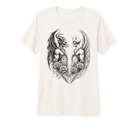 Heaven and Hell Demon Angel Skull Gothic Tattoo Camiseta Premium