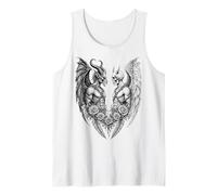 Heaven and Hell Demon Angel Skull Gothic Tattoo Camiseta sin Mangas