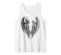 Heaven and Hell Demon Angel Skull Gothic Tattoo Camiseta sin Mangas