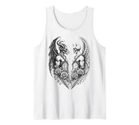 Heaven and Hell Demon Angel Skull Gothic Tattoo Camiseta sin Mangas