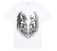 Heaven and Hell Demon Angel Skull Gothic Tattoo Comfort Colors Adult Heavyweight T-Shirt