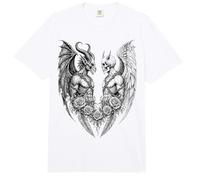 Heaven and Hell Demon Angel Skull Gothic Tattoo Comfort Colors Adult Heavyweight T-Shirt