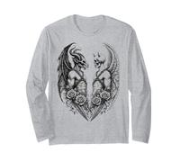Heaven and Hell Demon Angel Skull Gothic Tattoo Manga Larga