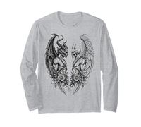 Heaven and Hell Demon Angel Skull Gothic Tattoo Manga Larga