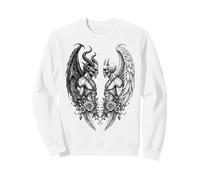 Heaven and Hell Demon Angel Skull Gothic Tattoo Sudadera