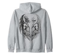 Heaven and Hell Demon Angel Skull Gothic Tattoo Sudadera con Capucha