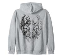 Heaven and Hell Demon Angel Skull Gothic Tattoo Sudadera con Capucha