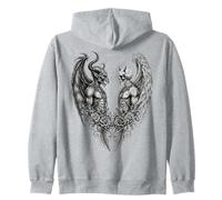 Heaven and Hell Demon Angel Skull Gothic Tattoo Sudadera con Capucha