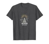 Heaven Bound: Gráfico Inspirador de Viaje Espiritual, Jesús Camiseta, Hombre, Jaspeado Oscuro, 3XL