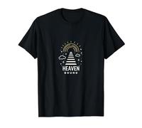 Heaven Bound: Gráfico Inspirador de Viaje Espiritual, Jesús Camiseta, Hombre, Negro, 3XL