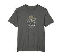 Heaven Bound: Gráfico Inspirador de Viaje Espiritual, Jesús Camiseta, Hombre Tallas Grandes, Asfalto, 3X Alto