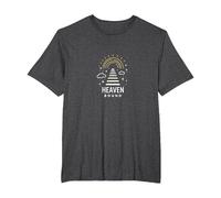 Heaven Bound: Gráfico Inspirador de Viaje Espiritual, Jesús Camiseta, Hombre Tallas Grandes, Jaspeado Oscuro, 3X Alto