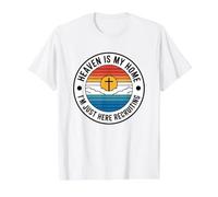 Heaven Is My Home I'm Just Here Recruiting Camiseta gráfica económica, Hombre, Blanco, L