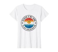 Heaven Is My Home I'm Just Here Recruiting Camiseta gráfica económica, Mujer, Blanco, L