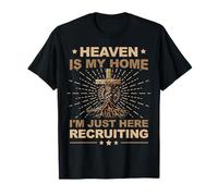 Heaven Is My Home Just Here Recluiting Christian Mens Womens Camiseta