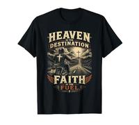 Heaven is The Destination, Faith is The Fuel - Motorcycle Camiseta gráfica económica