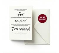 heaven+paper Tarjeta de felicitación XL para colegas, DIN A5 con sobre, XXL, tarjeta de felicitación de despedida, tarjeta de felicitación jubilación, buena recuperación, personalmente individual