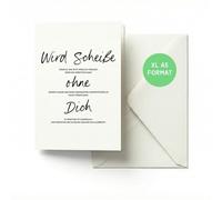 heaven+paper Tarjeta de felicitación XL para colegas, DIN A5 con sobre, XXL, tarjeta de felicitación de despedida, tarjeta de felicitación jubilación, buena recuperación, personalmente individual (se