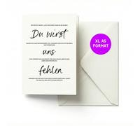 heaven+paper Tarjeta de felicitación XL para colegas, DIN A5 con sobre, XXL, tarjeta de felicitación de despedida, tarjeta de felicitación jubilación, buena recuperación, personalmente individual