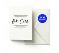 heaven+paper Tarjeta de felicitación XL para colegas, DIN A5 con sobre, XXL, tarjeta de felicitación de despedida, tarjeta de felicitación jubilación, buena recuperación, personalmente individual (Ok