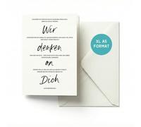 heaven+paper Tarjeta de felicitación XL para colegas, DIN A5 con sobre, XXL, tarjeta de felicitación de despedida, tarjeta de felicitación jubilación, buena recuperación, personalmente individual