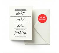 heaven+paper Tarjeta de felicitación XL para colegas, DIN A5 con sobre, XXL, tarjeta de felicitación de despedida, tarjeta de felicitación jubilación, buena recuperación, personalmente individual (no