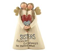 Heaven Sends Adorno de ángel con texto en inglés "Sisters