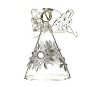 Heaven Sends Ángel de Navidad de cristal con falda de flores (8cm)