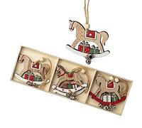 Heaven Sends Decoraciones de rbol de Navidad de caballo balancn rstico