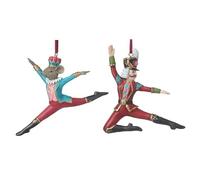 Heaven Sends Dos decoraciones festivas para árbol de Navidad con cascanueces y ratas