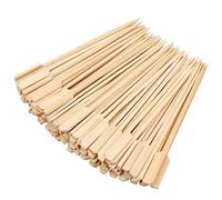 heavenlife 100 Piezas Brochetas de Bambú para Barbacoa, 12cm Pinchos Palillos de Bambú, Madera Parrilla Palos Pincho, Palitos de Cóctel para Buffets BBQ Kebabs Aperitivos Hamburguesas Verduras Frutas