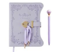 heavenlife Diario de Candado con Llave y Bolígrafo, B6 Cuaderno Secreto con Cerradura en Forma de Corazón, Cuaderno de Cuero PU 360/180 Páginas para Escribir Niñas Mujeres Hija (Violeta)