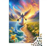 Heavenly Angel Painting Puzzle Imposible,desafío for Adults Entretenimiento Creativo 1000 Piezas Obra De Arte De Juego De para Adultos Y Niños Mayores De 12 Años 70x50cm/1000pcs