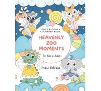 Heavenly Zoo Moments: Cute & Comfy Coloring Book Featuring 30 Adorable Winged Animals in Cloud Scenes and Magical Adventures for Kids & Adults (Mimi’s Moments Coloring Series)