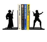 HeavenlyKraft Sujetalibros de Metal Decorativo, Antideslizante, tapón de Libro para decoración del hogar/Oficina, estantes, 14 x 9 x 8 cm por Pieza