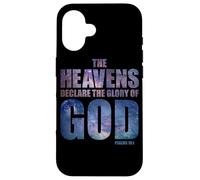 Heavens Declare Glory of God Christian Creation Psalm 19:1 Carcasa para iPhone 16