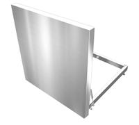 Heavy 304 - Cubierta para tragaluz de acero inoxidable 304 con barra de soporte hidráulico, diseño impermeable (32 x 32 pulgadas, 82 x 82 cm) para acceso al techo
