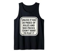 Heavy Boardgame Lover Complicado Juego de Mesa Broma Minimal Camiseta sin Mangas