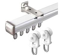 Heavy Du ain Track System - Riel de aluminio para montaje en techo/pared de 1 capa (montaje lateral de 2,4 m)