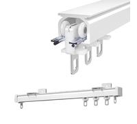Heavy Du ain Track System - Riel de techo de aleación de aluminio para hospital y habitación separada de 2 m / 6.5ft, color blanco, ideal para dormitorio y privacidad