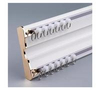 Heavy-Du ain Track System - Riel metálico de 2,4 a 7 m para dormitorio y sala de estar, montaje en techo, color blanco, ideal para tratamientos de ventanas y cortinas