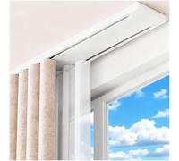 Heavy Du ain Track System - Soporte de techo de 2 capas de aluminio silencioso Ot 1,66 m de longitud, ideal para sala de estar, color blanco, tamaño de 3 m