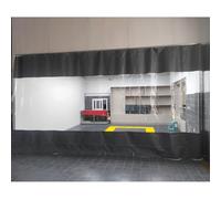 Heavy-Du - Bahía de lavado transparente con ojales de metal, divisor deslizante industrial para uso en exteriores, depósito de vinilo para patio y porche de lavado de automóviles (azul, 2,2 x 2,2 m)