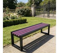 Heavy Du - Banco de jardín de metal resistente al óxido y a la intemperie, asiento al aire libre para patio, jardín, zona de picnic (120 x 40 x 45 cm)