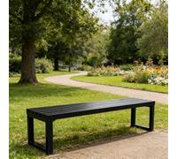 Heavy Du - Banco de jardín de metal resistente al óxido y a la intemperie, asiento al aire libre para patio, jardín, zona de picnic (120 x 40 x 45 cm)
