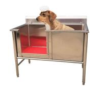 Heavy Du - Bañera de acero inoxidable para perros que ahorra espacio, para perros Lar y mamá, fácil de limpiar, ideal para el aseo y el baño de mascotas