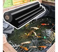 Heavy Du Black - Revestimiento de goma preformado para piscinas de jardín, agua de peces koi, características de arroyos y fuentes (10 x 26 pies)